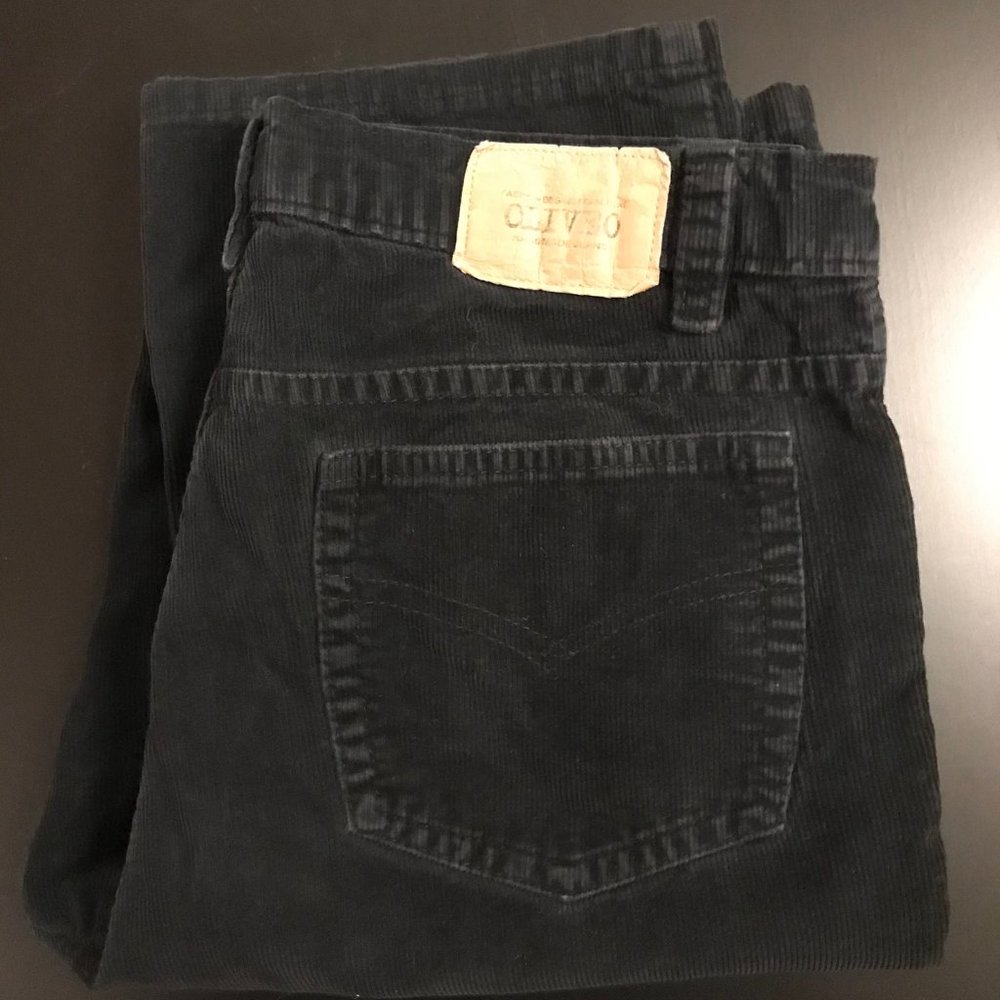 Men's Oliveo Black Corduroy Jeans 34x36